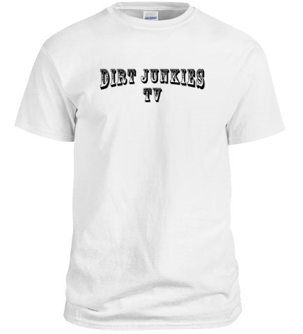 Dirt Junkies TV T-shirt Whte